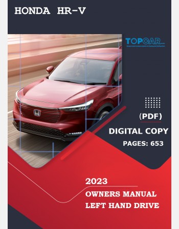 honda hr-v 2023 owners manual
